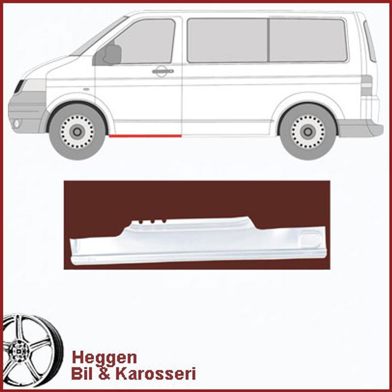 Kanal VW  T5 under fordør. 04.03-08.15  venstre